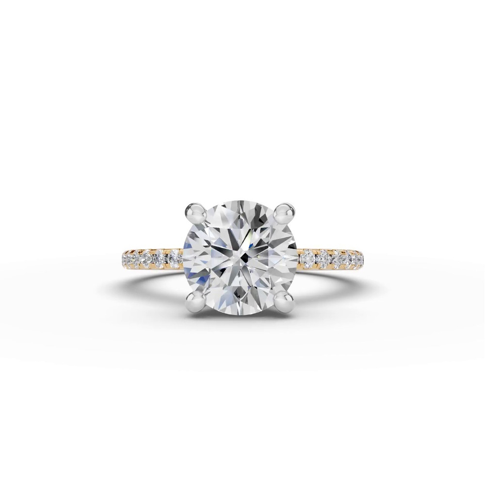 360 degree view of Signature Hearts & Arrows Classic Hidden Halo Pavé Engagement Ring (1/4ct. tw.)