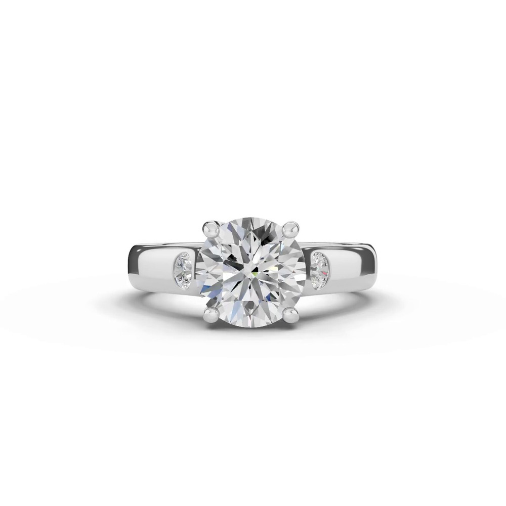 360 degree view of Tradition Trellis Diamond Accent Engagement Ring (3.5mm)