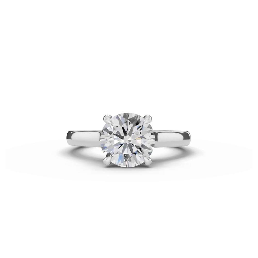 360 degree view of Euroshank Scroll Solitaire Engagement Ring