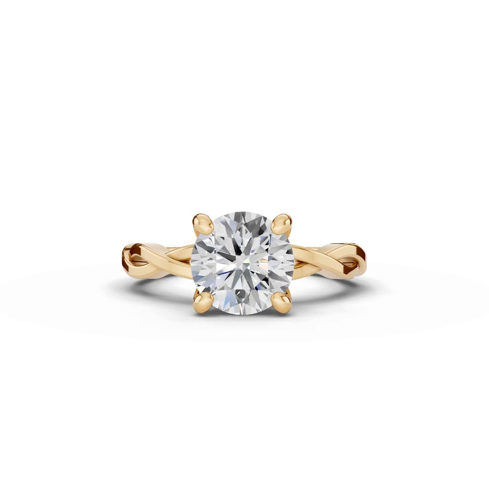 360 degree view of Voluta Twist Solitaire Engagement Ring