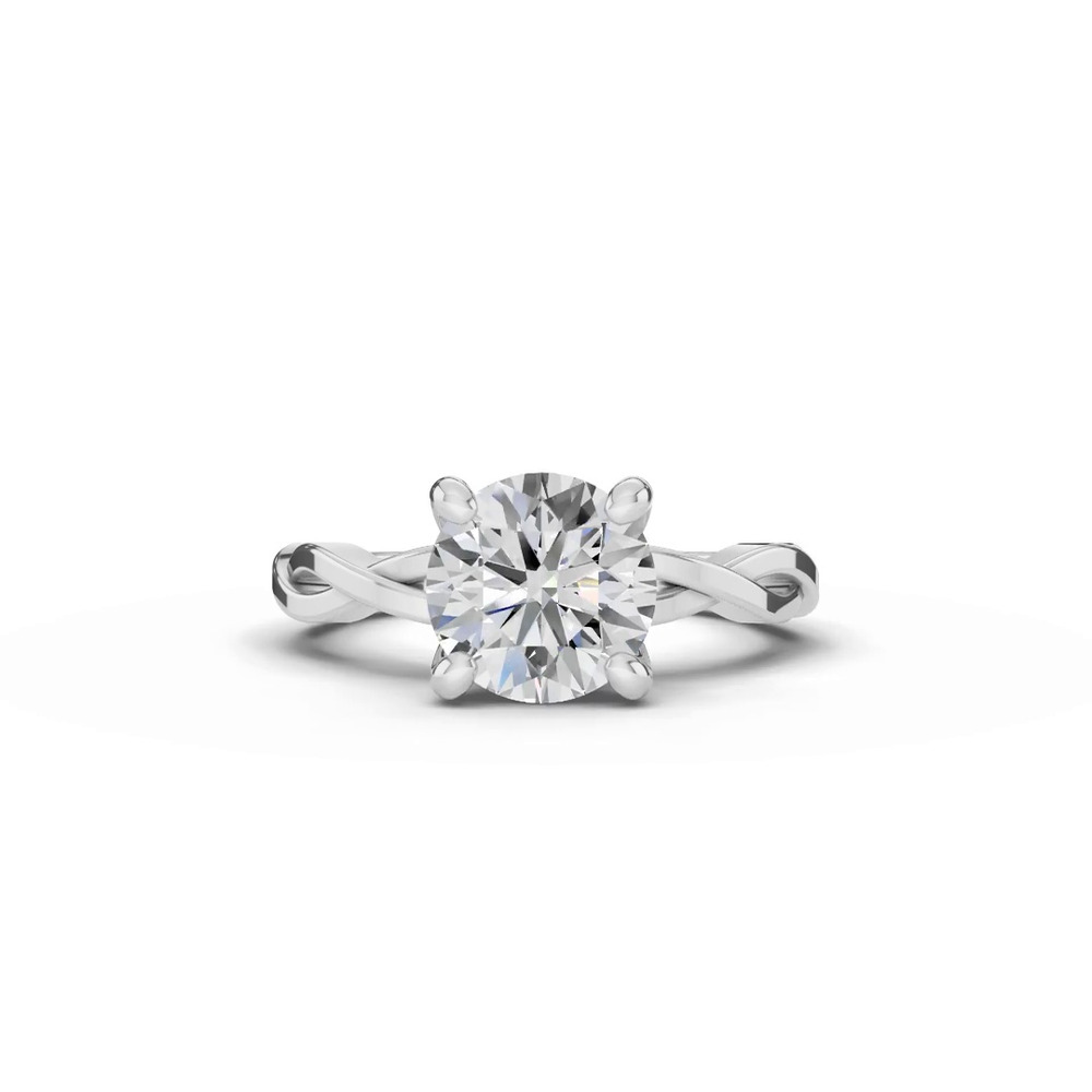 360 degree view of Voluta Twist Solitaire Engagement Ring