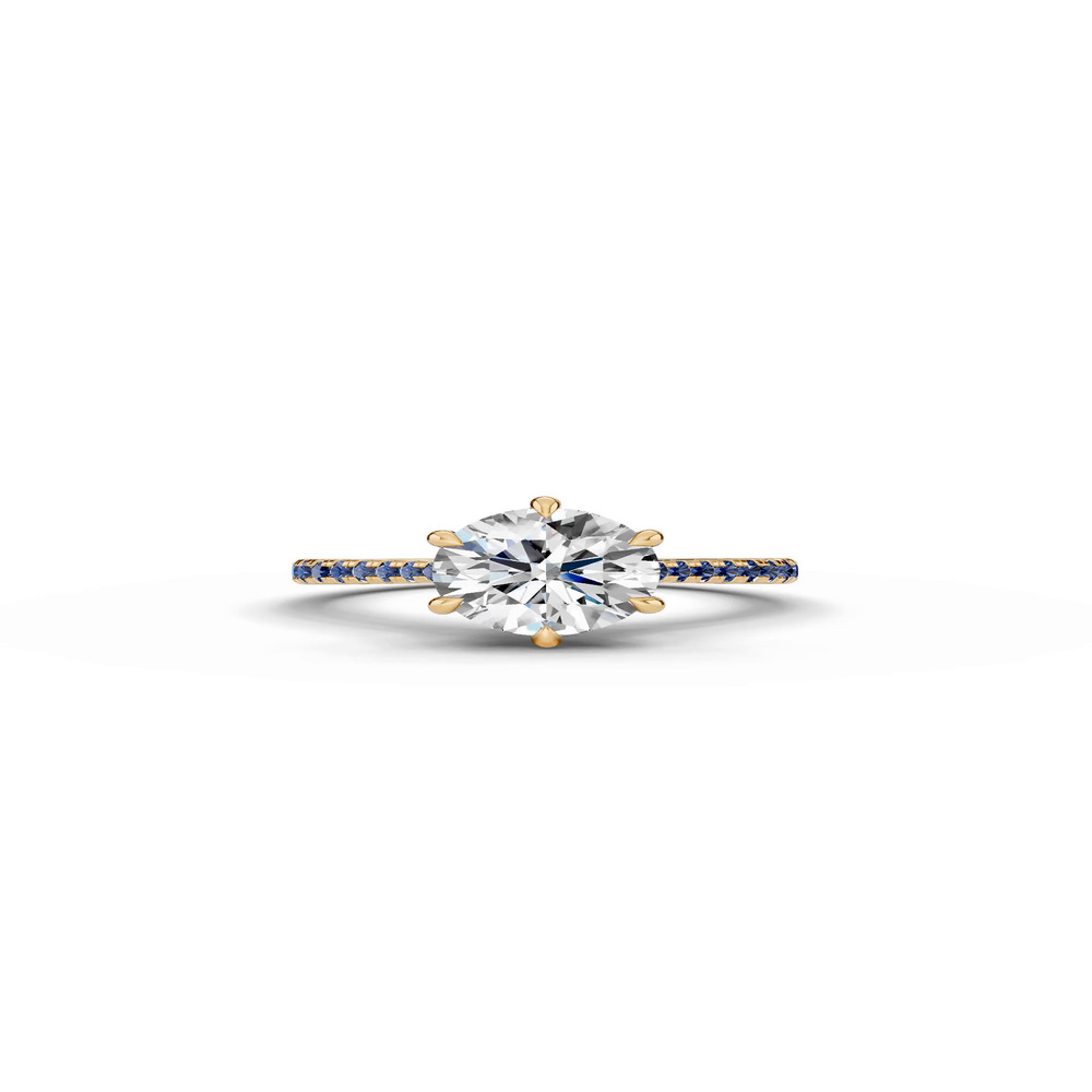 360 degree view of Tradition Cathedral Sapphire Engagement Ring (0.20 ct. tw.)