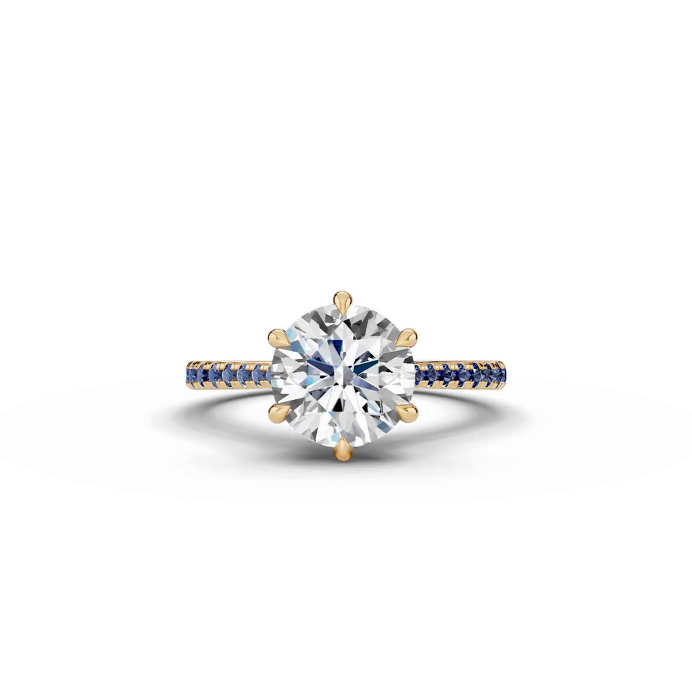 360 degree view of Tradition Cathedral Sapphire Engagement Ring (0.20 ct. tw.)