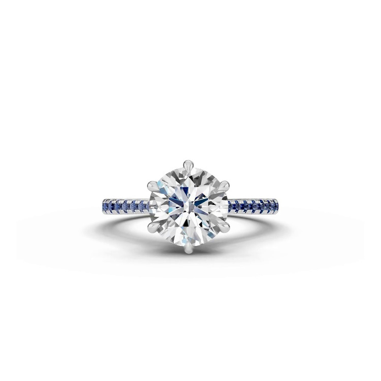 360 degree view of Tradition Cathedral Sapphire Engagement Ring (0.20 ct. tw.)