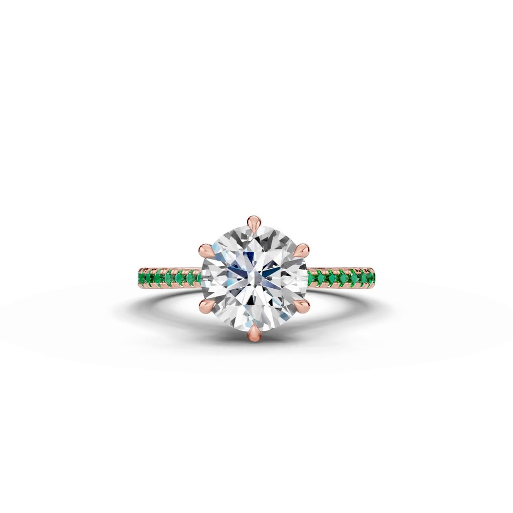 360 degree view of Tradition Cathedral Tsavorite Engagement Ring (0.20 ct. tw.)
