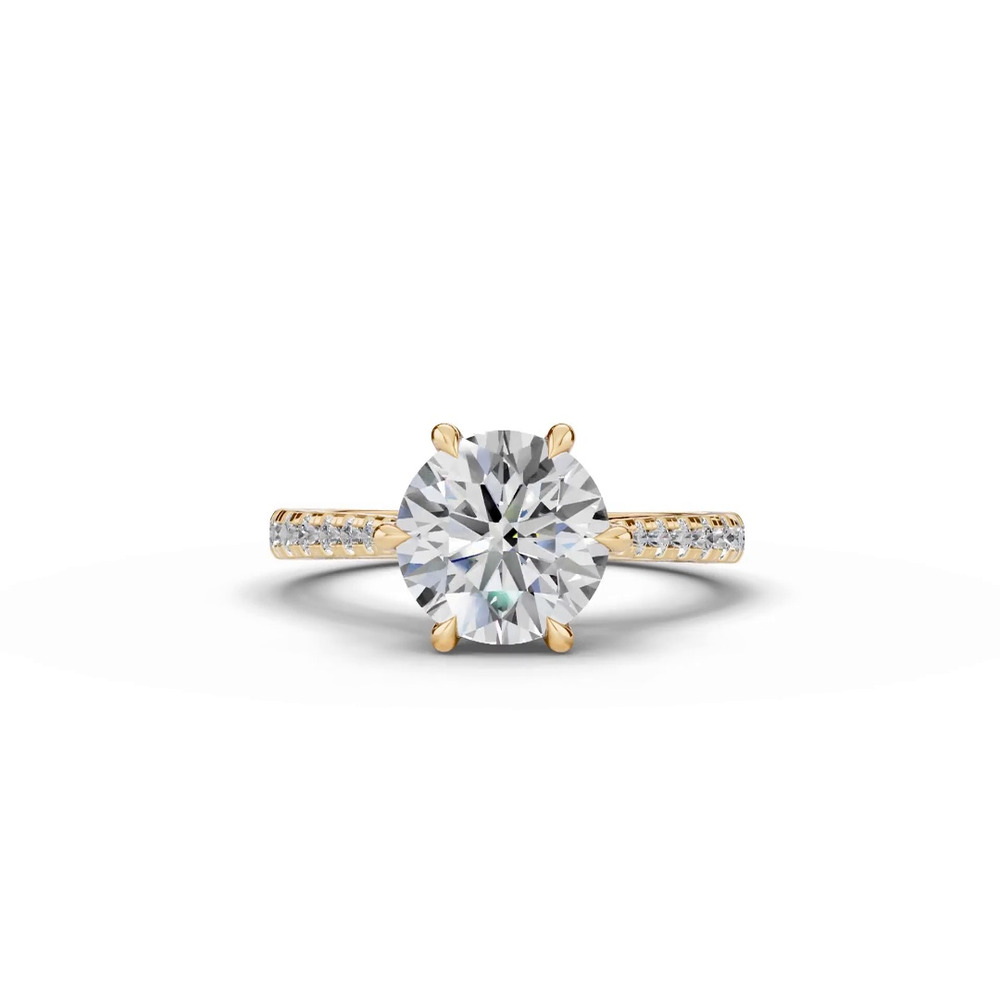 360 degree view of Tradition Cathedral Pavé Engagement Ring (0.30 ct. tw.)