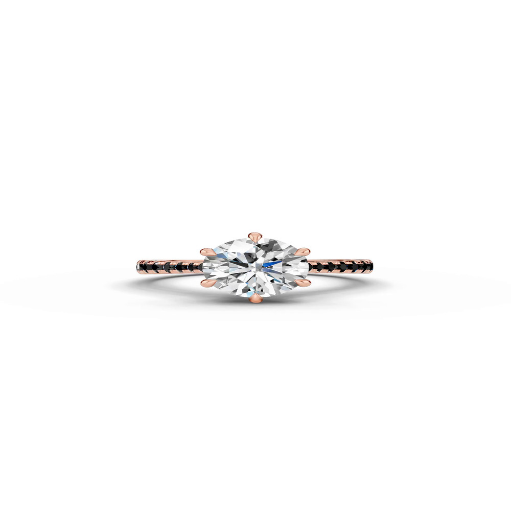360 degree view of Tradition Cathedral Black Diamond Engagement Ring (0.30 ct. tw.)