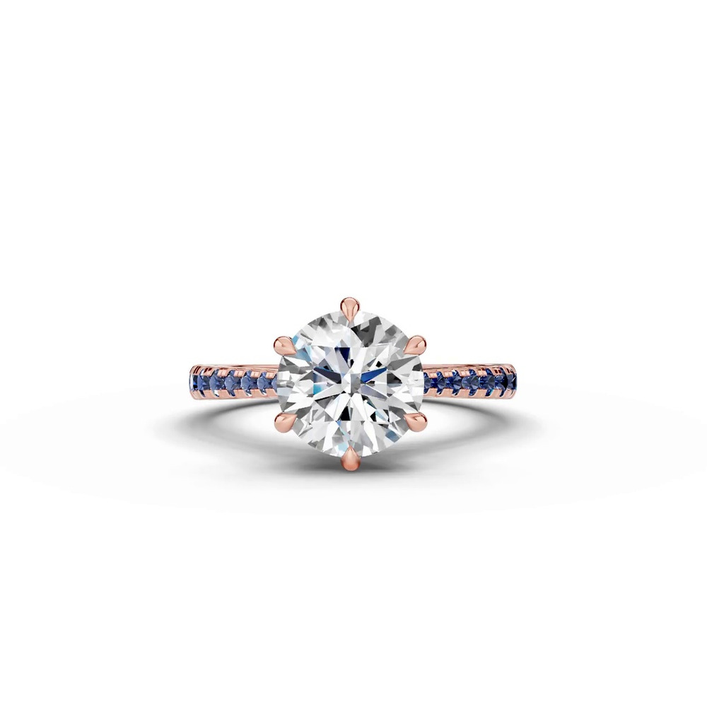 360 degree view of Tradition Cathedral Sapphire Engagement Ring (0.30 ct. tw.)