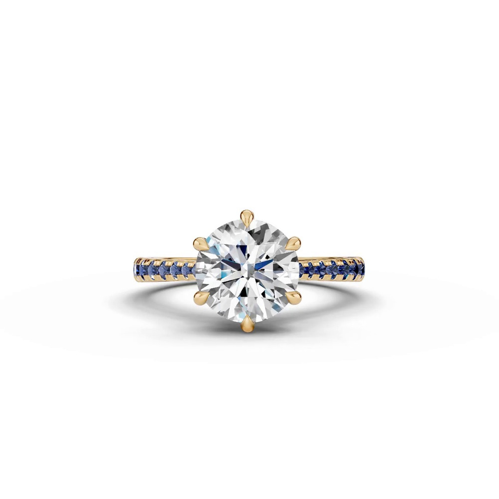 360 degree view of Tradition Cathedral Sapphire Engagement Ring (0.30 ct. tw.)