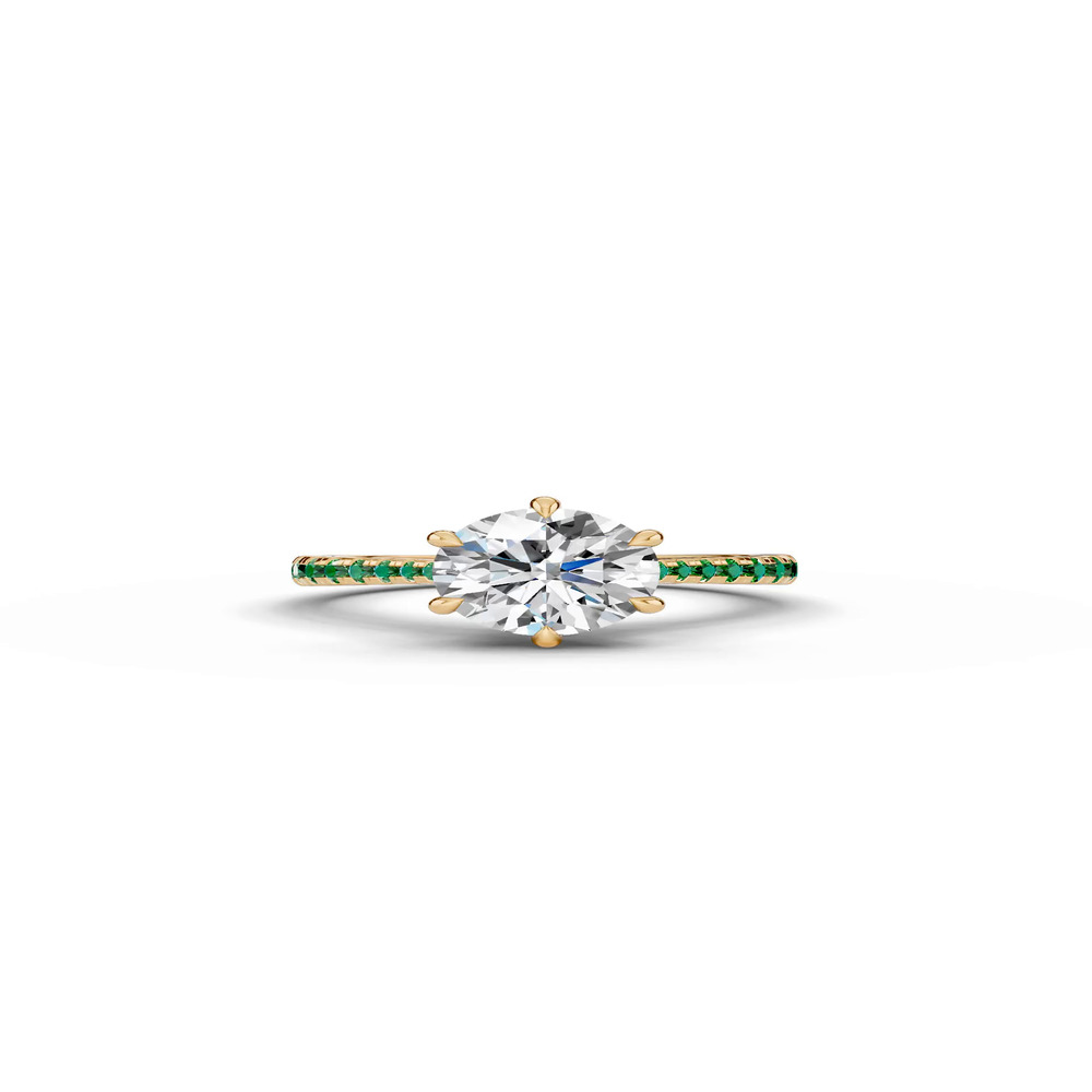 360 degree view of Tradition Cathedral Tsavorite Engagement Ring (0.30 ct. tw.)