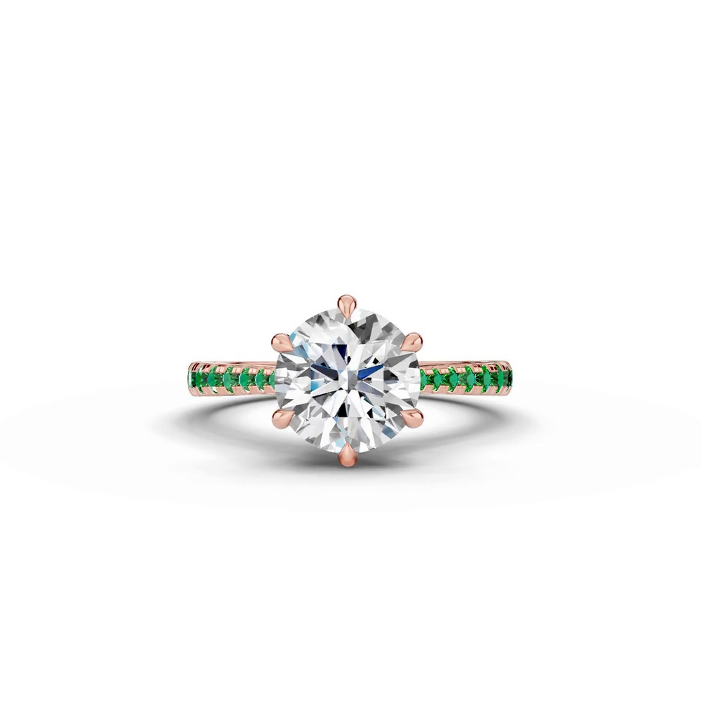 360 degree view of Tradition Cathedral Tsavorite Engagement Ring (0.30 ct. tw.)