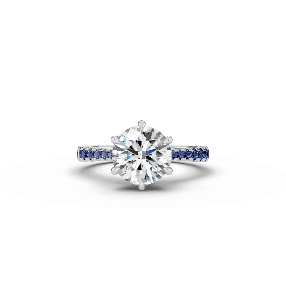 360 degree view of Tradition Cathedral Sapphire Engagement Ring (0.35 ct. tw.)