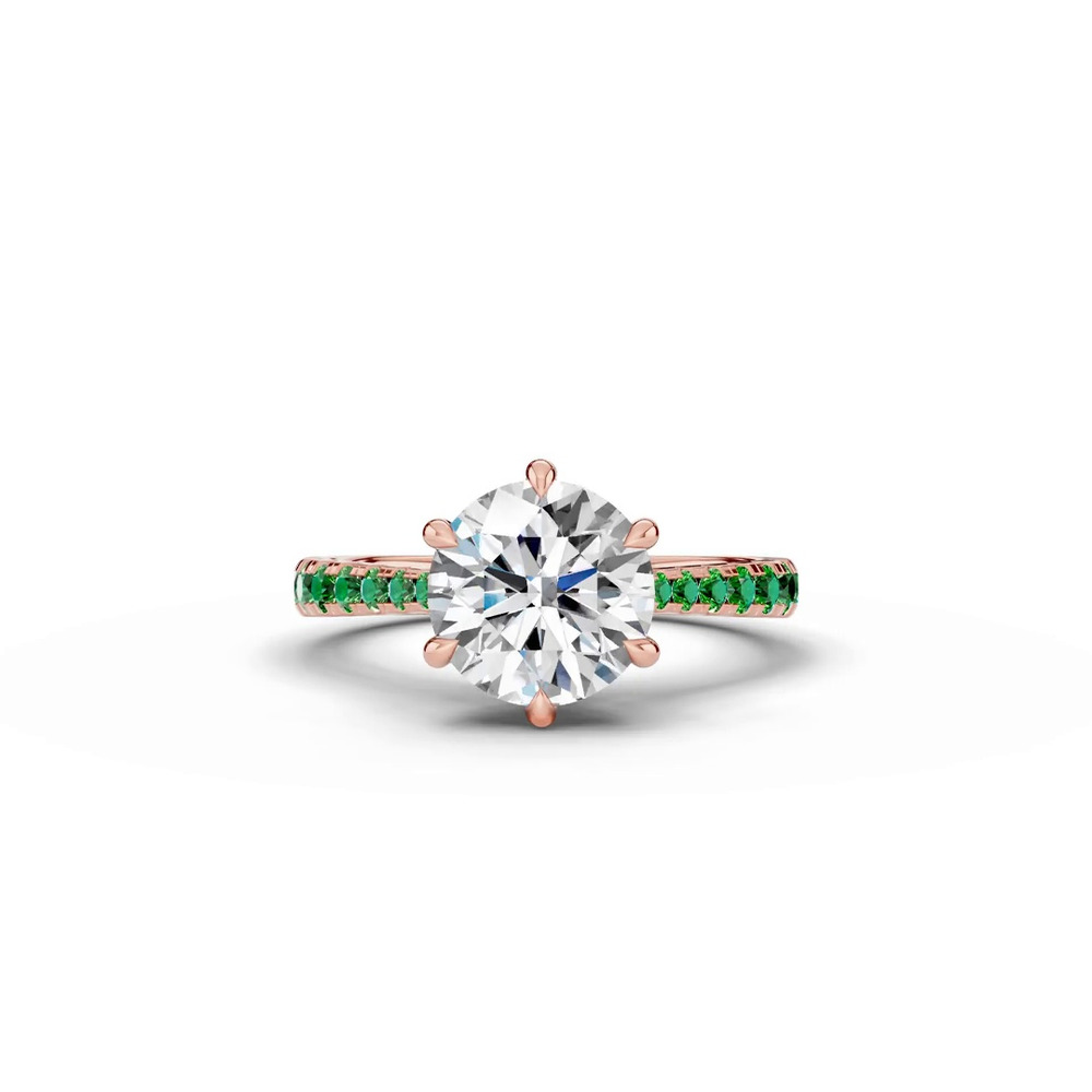 360 degree view of Tradition Cathedral Tsavorite Engagement Ring (0.35 ct. tw.)