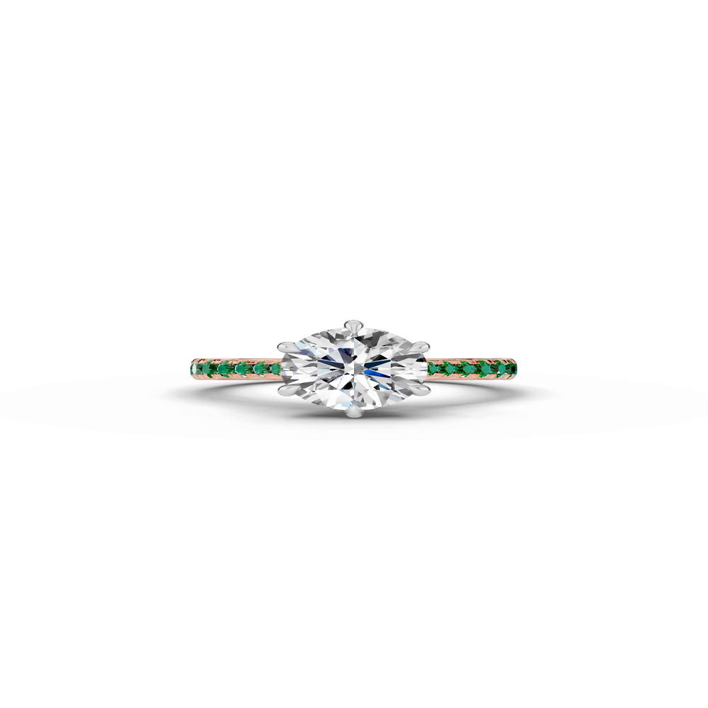 360 degree view of Tradition Cathedral Tsavorite Two-Tone Engagement Ring (0.35 ct. tw.)