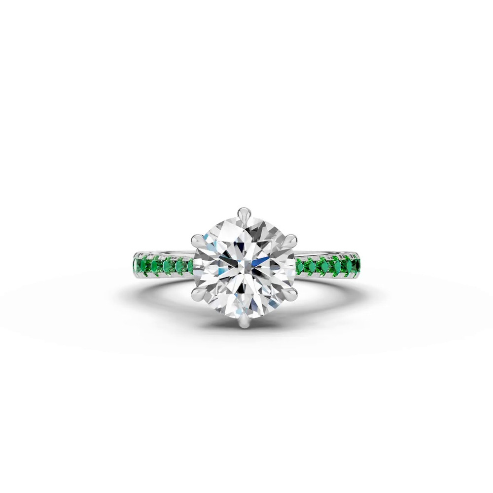 360 degree view of Tradition Cathedral Tsavorite Engagement Ring (0.35 ct. tw.)