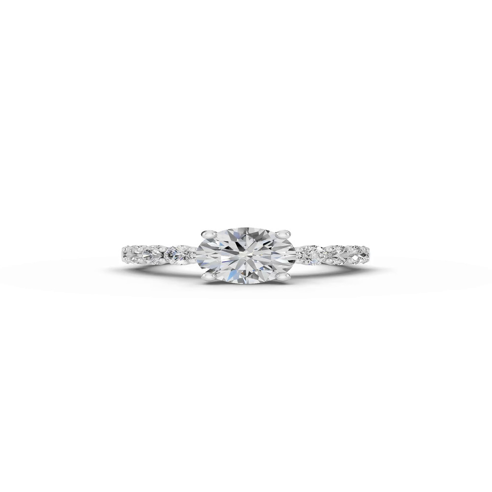 360 degree view of Sculpted Heart Diamond Engagement Ring (.90 ct. tw.)