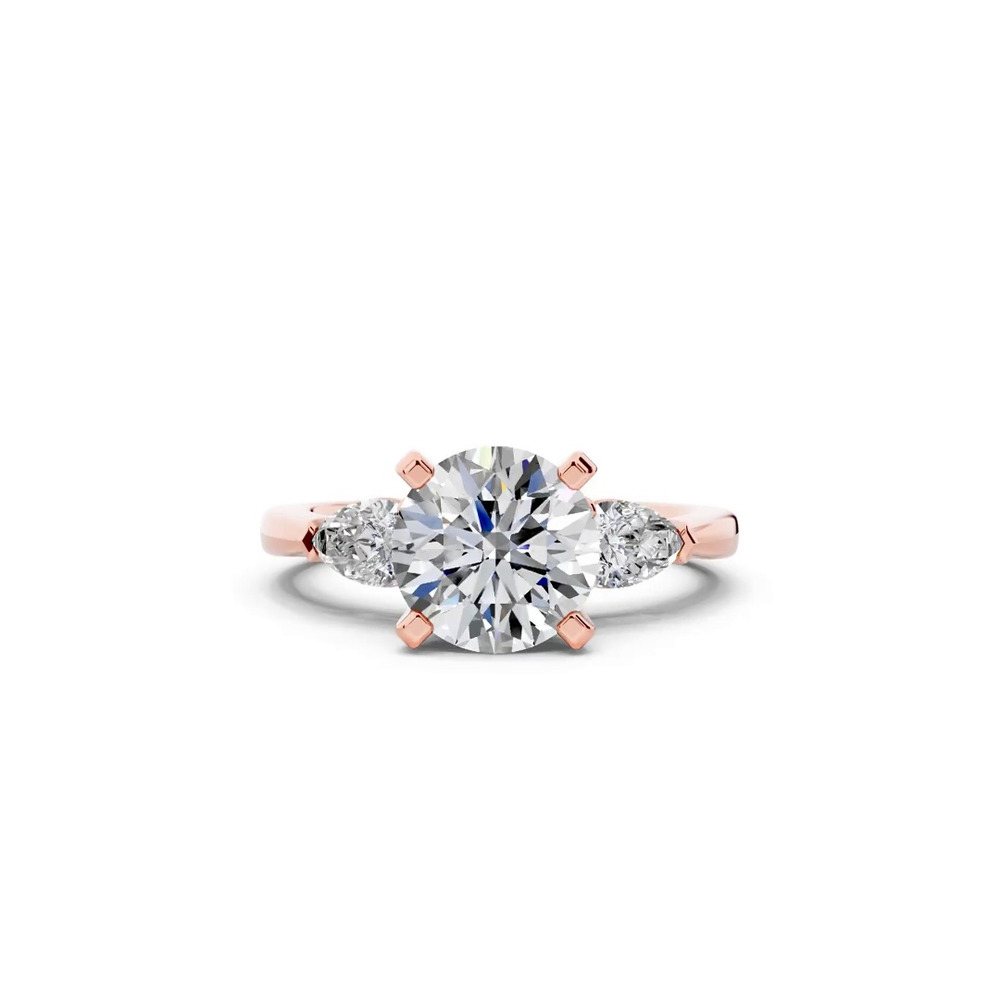 360 degree view of Madison Three-Stone Pear Engagement Ring