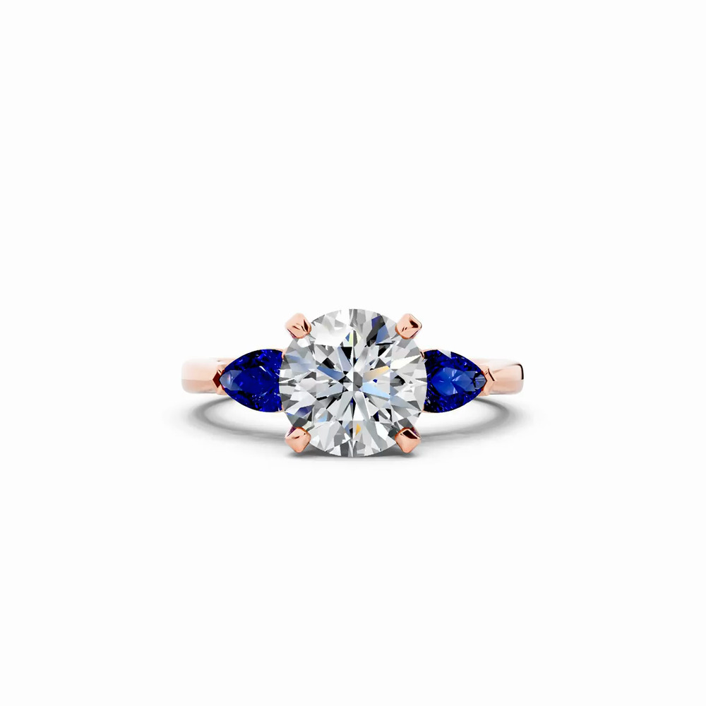 360 degree view of Madison Sapphire Three-Stone Pear Engagement Ring (0.50 ct. tw.)