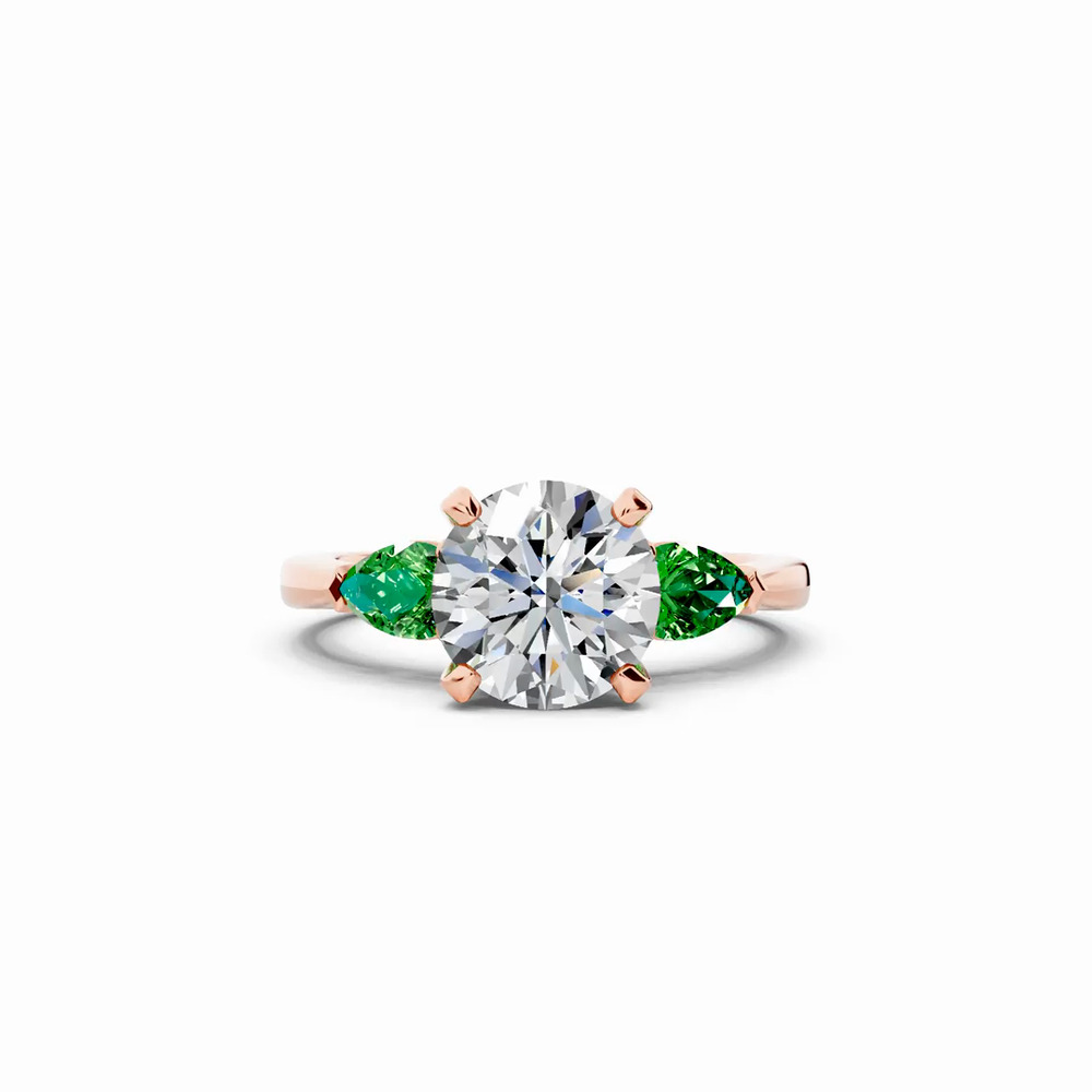 360 degree view of Madison Tsavorite Three-Stone Pear Engagement Ring (0.50 ct. tw.)