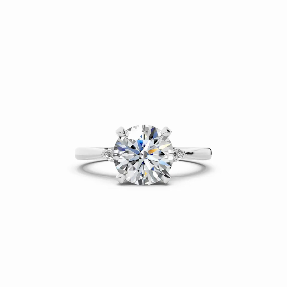 360 degree view of Madison Three-Stone Pear Engagement Ring (.10 ct. tw.)