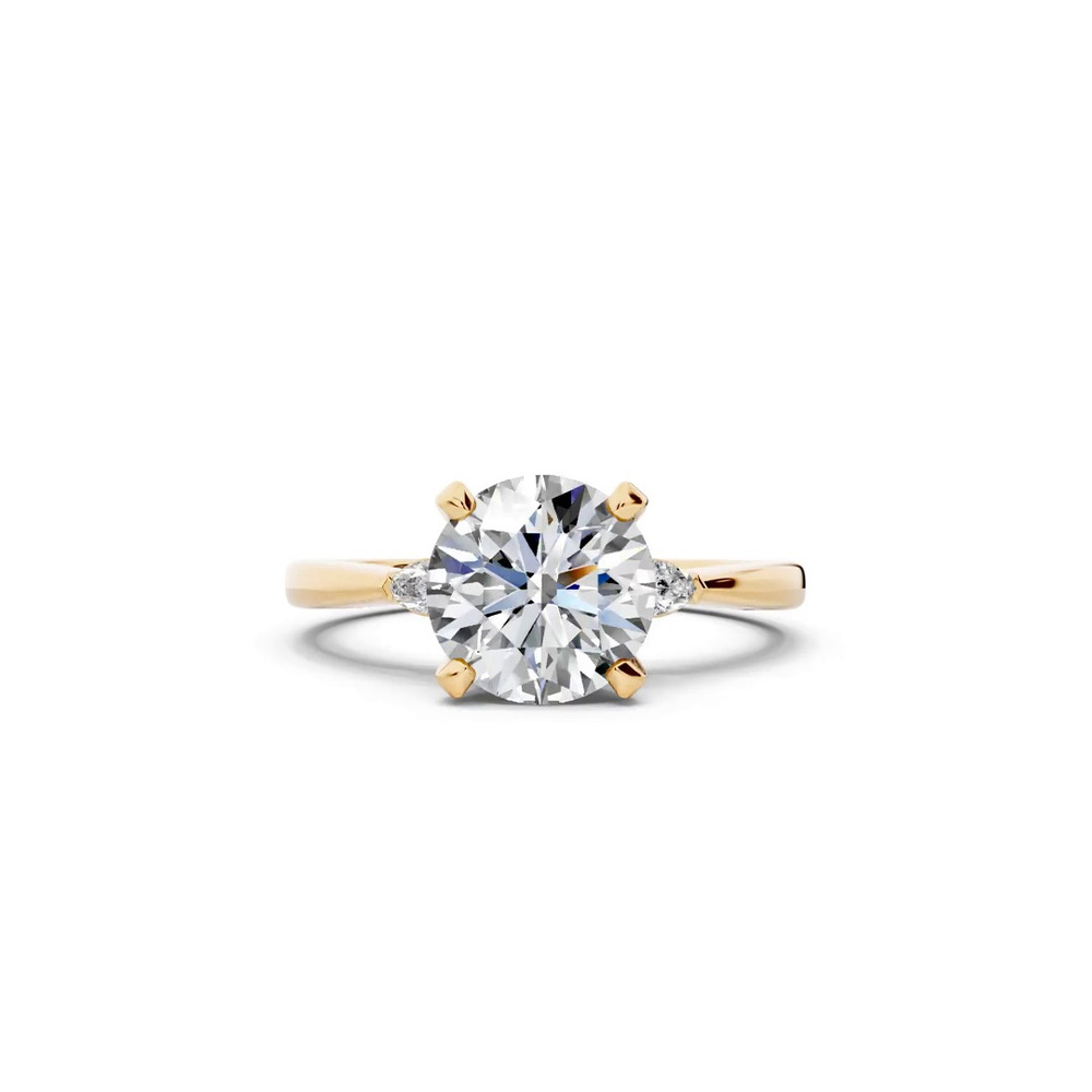 360 degree view of Madison Three-Stone Pear Engagement Ring (.10 ct. tw.)