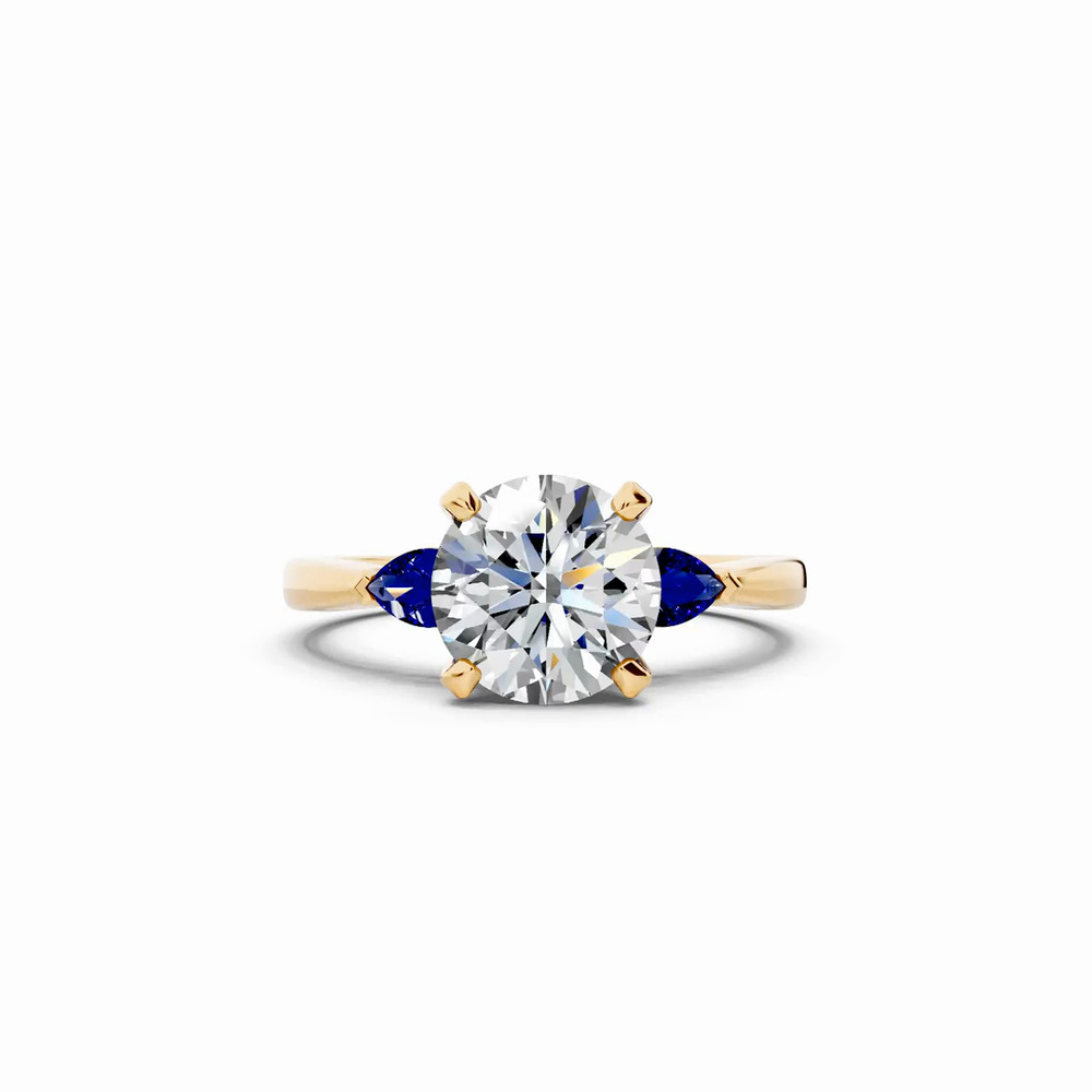 360 degree view of Madison Sapphire Three-Stone Pear Engagement Ring (0.25 ct. tw.)