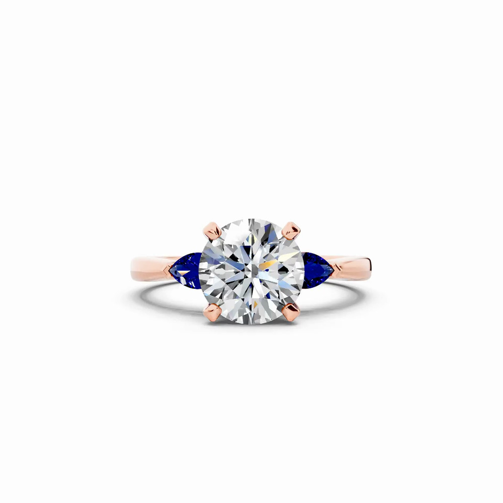 360 degree view of Madison Sapphire Three-Stone Pear Engagement Ring (0.25 ct. tw.)