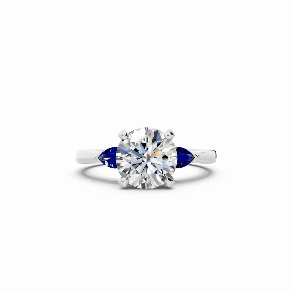 360 degree view of Madison Sapphire Three-Stone Pear Engagement Ring (0.25 ct. tw.)