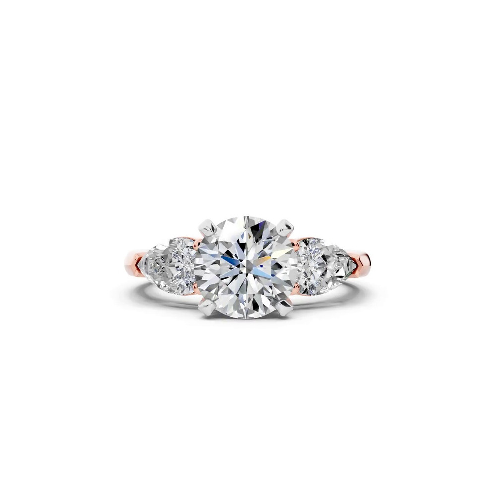 360 degree view of Madison Three-Stone Two-Tone Pear Engagement Ring (1.00 ct. tw.)