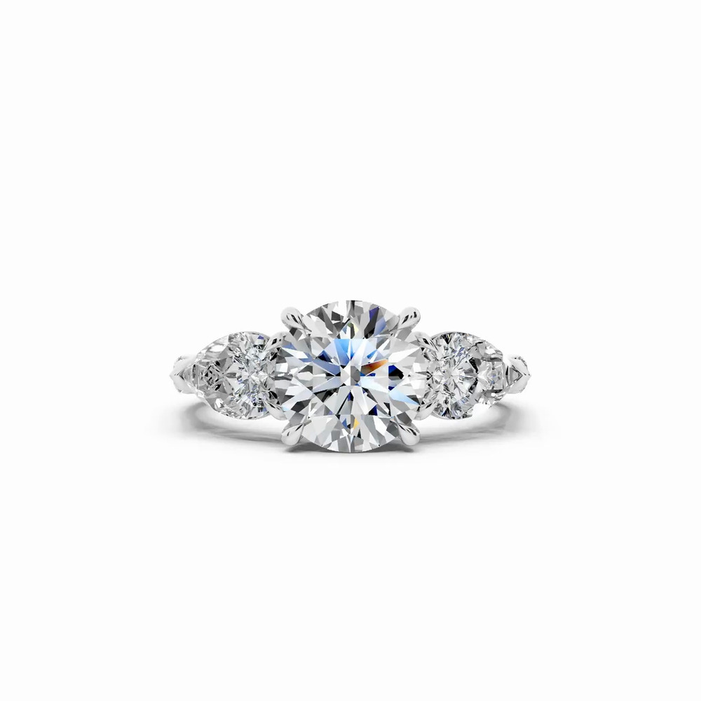 360 degree view of Capri Pear Three-Stone Engagement Ring (1.35 ct. tw.)