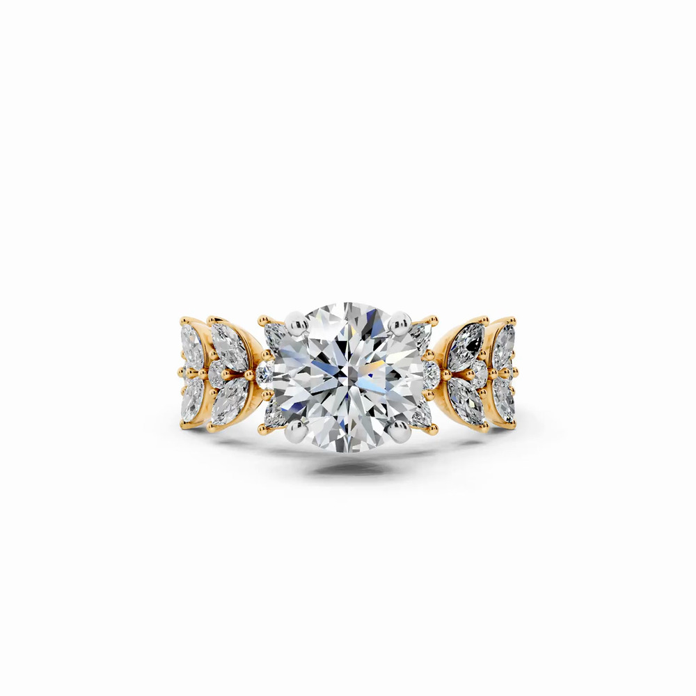 360 degree view of Wings of Love Diamond Two-Tone Engagement Ring