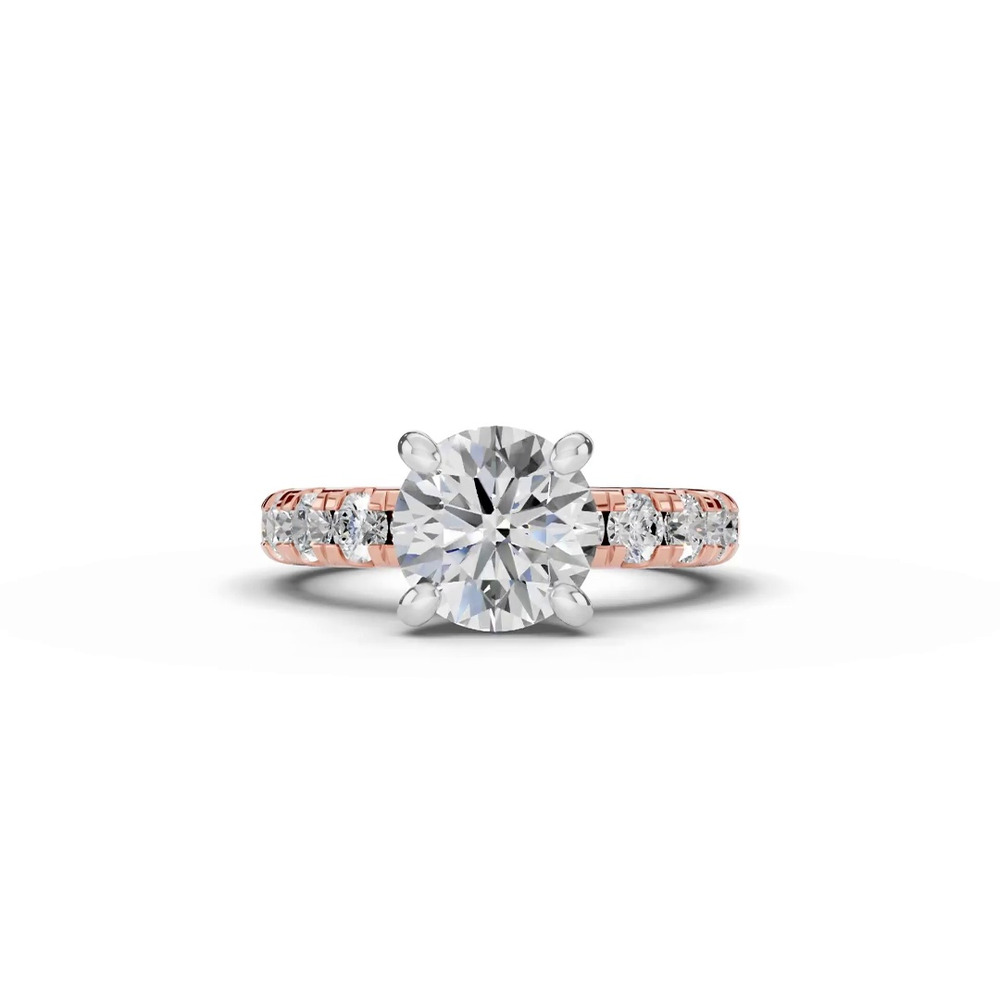 360 degree view of Signature Hearts & Arrows Pavé Engagement Ring (.90ct tw.)