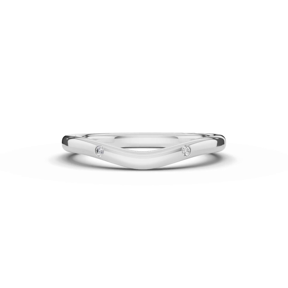 360 degree view of Tradition Contour Diamond Accent Band (1.8mm)