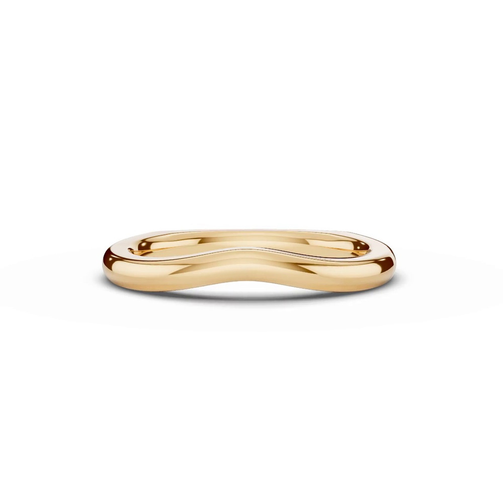 360 degree view of Euroshank Contour Wedding Band