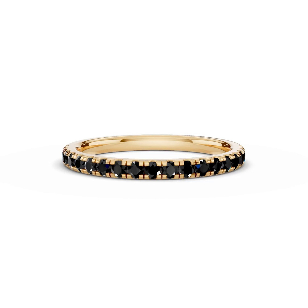 360 degree view of Tradition Pavé Black Diamond Wedding Band (0.35 ct. tw.)