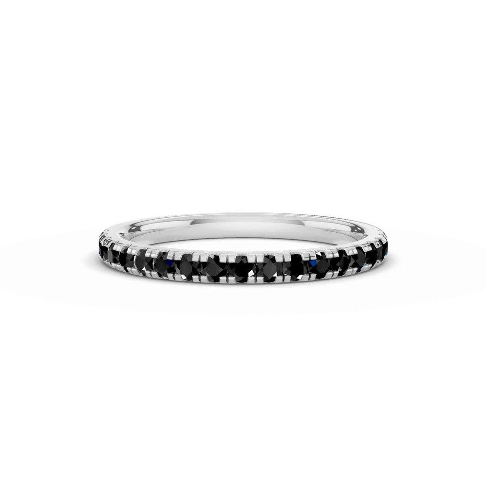 360 degree view of Tradition Pavé Black Diamond Wedding Band (0.35 ct. tw.)