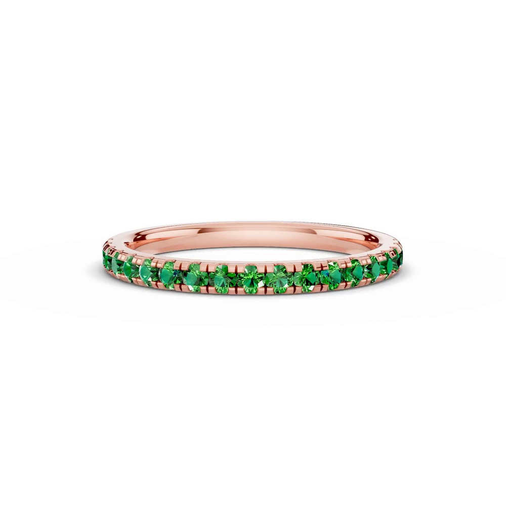 360 degree view of Tradition Pavé Tsavorite Wedding Band (0.35 ct. tw.)