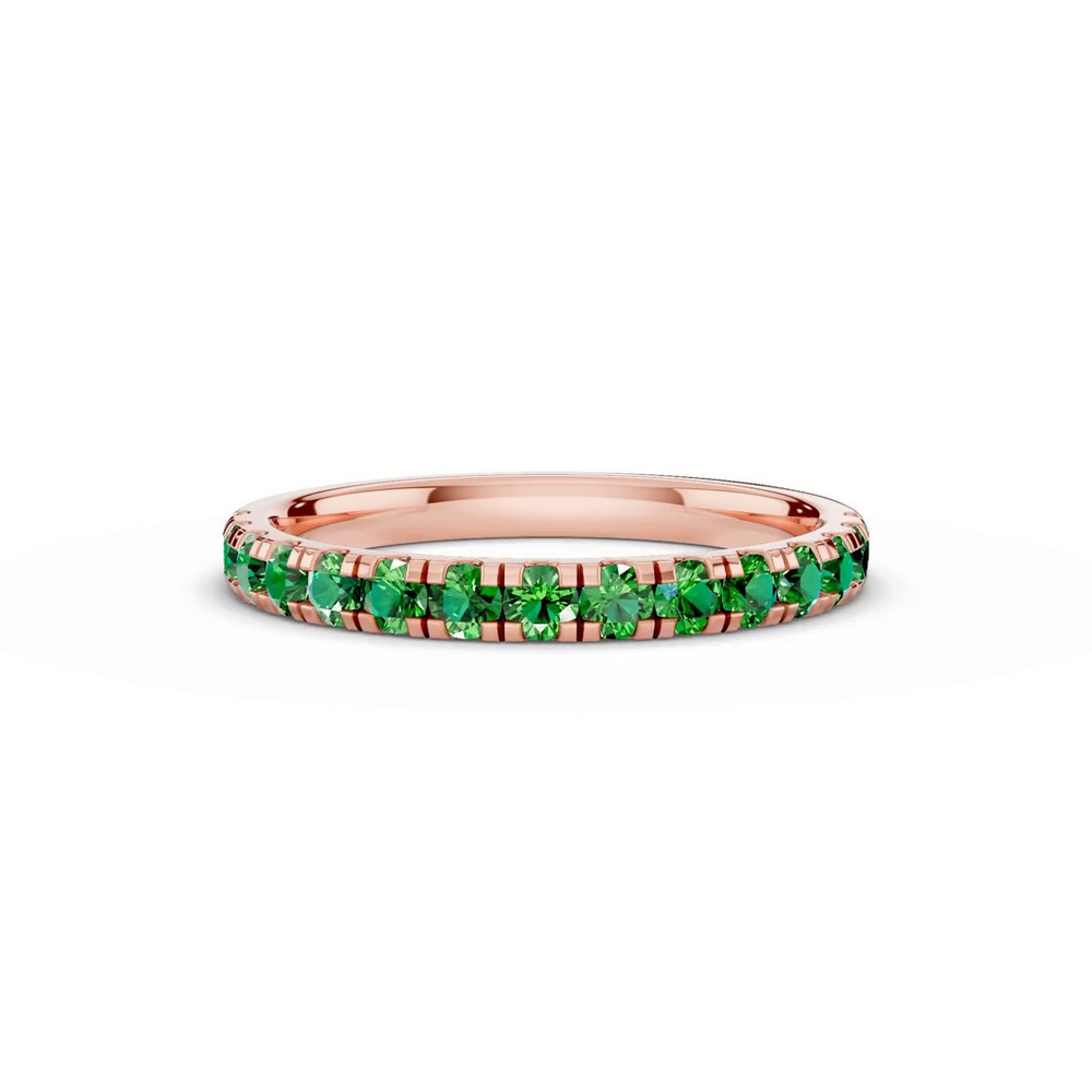 360 degree view of Tradition Pavé Tsavorite Wedding Band (0.50 ct. tw.)