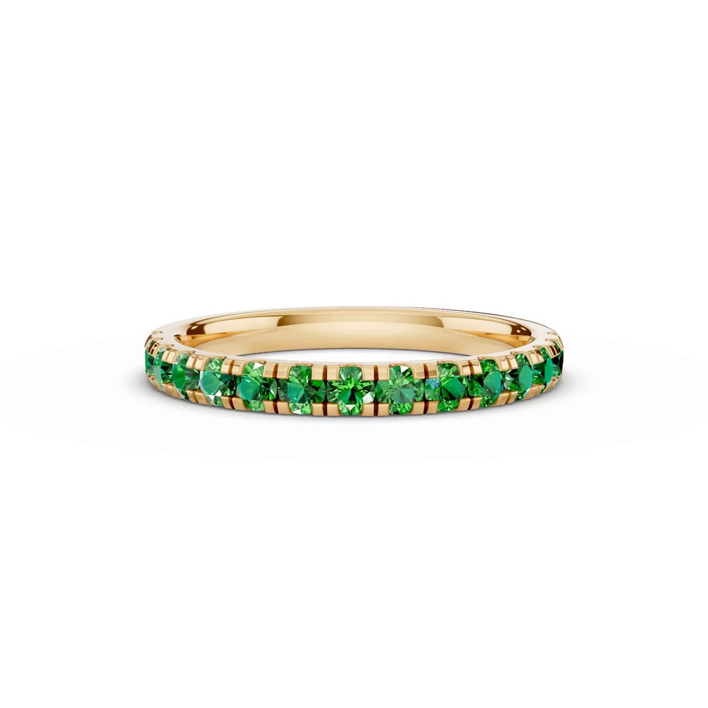 360 degree view of Tradition Pavé Tsavorite Wedding Band (0.50 ct. tw.)