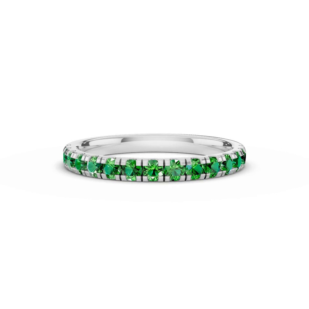 360 degree view of Tradition Pavé Tsavorite Wedding Band (0.50 ct. tw.)