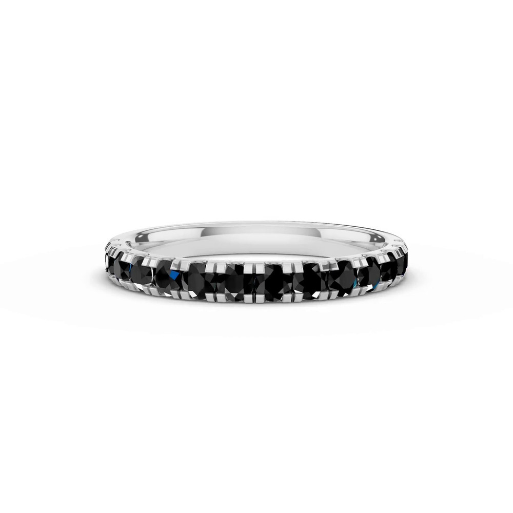 360 degree view of Tradition Pavé Black Diamond Wedding Band (0.65 ct. tw.)