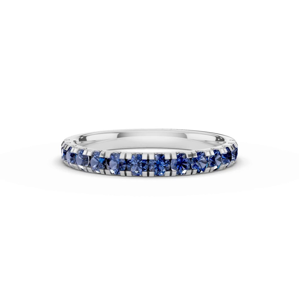360 degree view of Tradition Pavé Sapphire Wedding Band (0.65 ct. tw.)