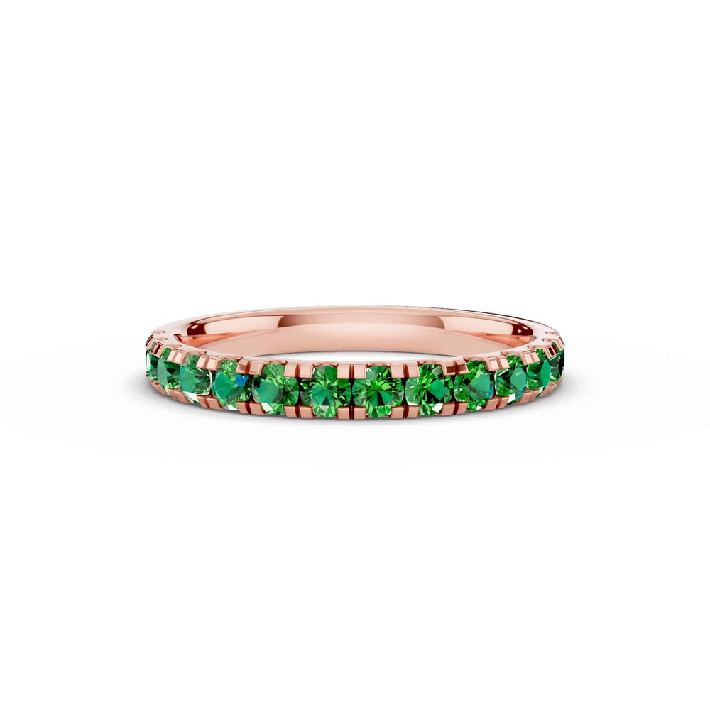 360 degree view of Tradition Pavé Tsavorite Wedding Band (0.65 ct. tw.)