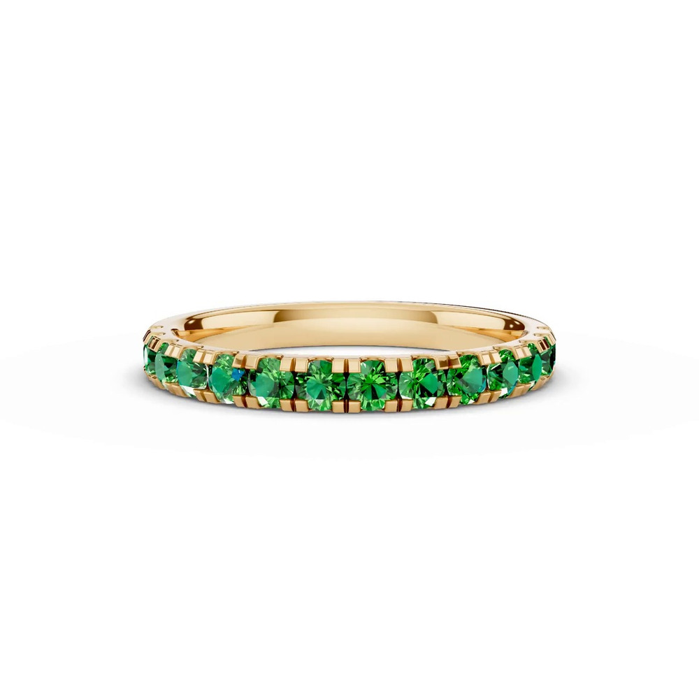 360 degree view of Tradition Pavé Tsavorite Wedding Band (0.65 ct. tw.)