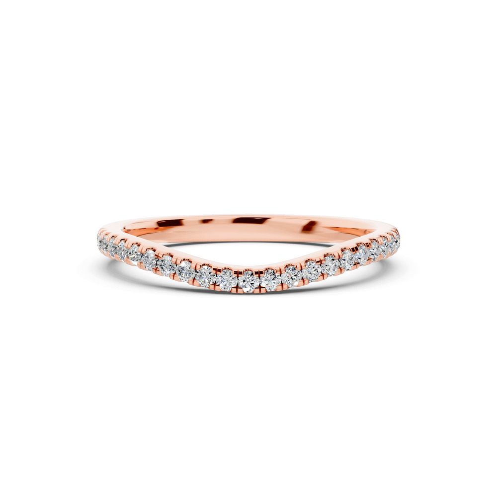 360 degree view of Madison Pavé Contoured Band