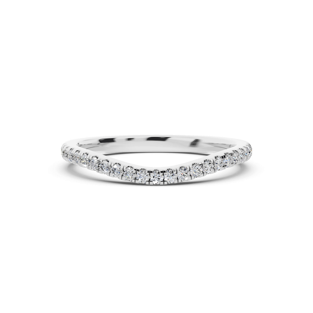 360 degree view of Madison Pavé Contoured Band