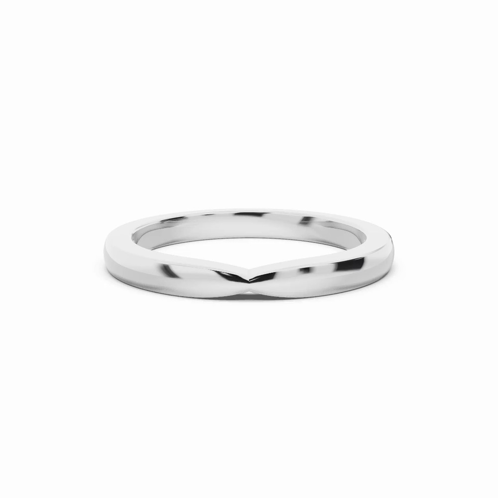 360 degree view of Alden Pinched Wedding Band (2mm)