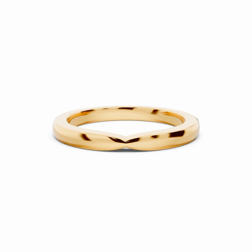 360 degree view of Alden Pinched Wedding Band (2mm)