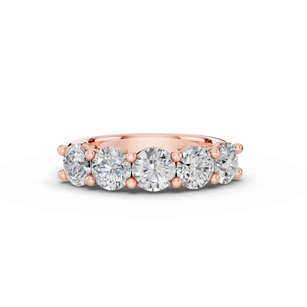 360 degree view of Sculpted Heart 5-Stone Diamond Band (3.00 ct. tw.)