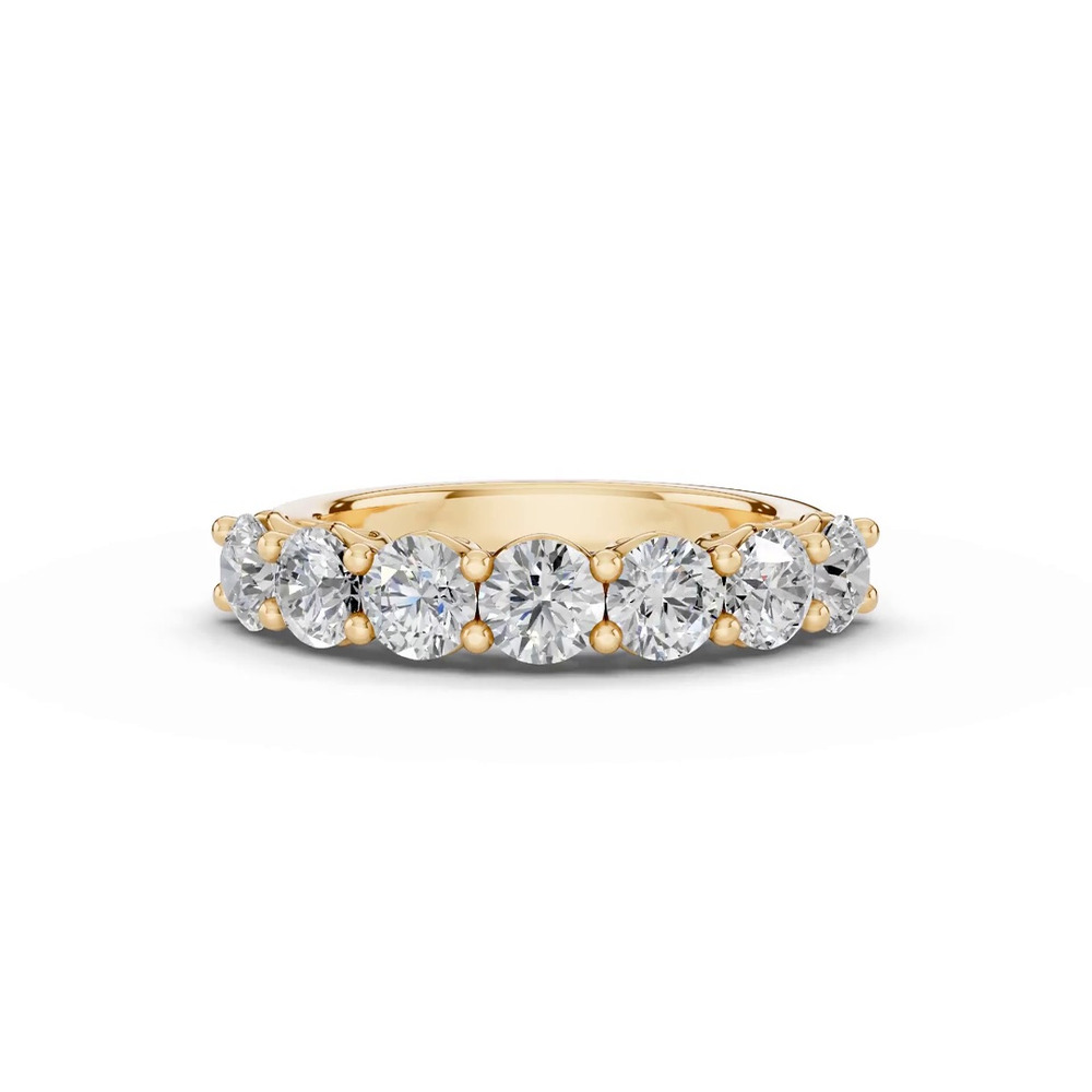 360 degree view of Sculpted Heart 7-Stone Diamond Band (2.00 ct. tw.)